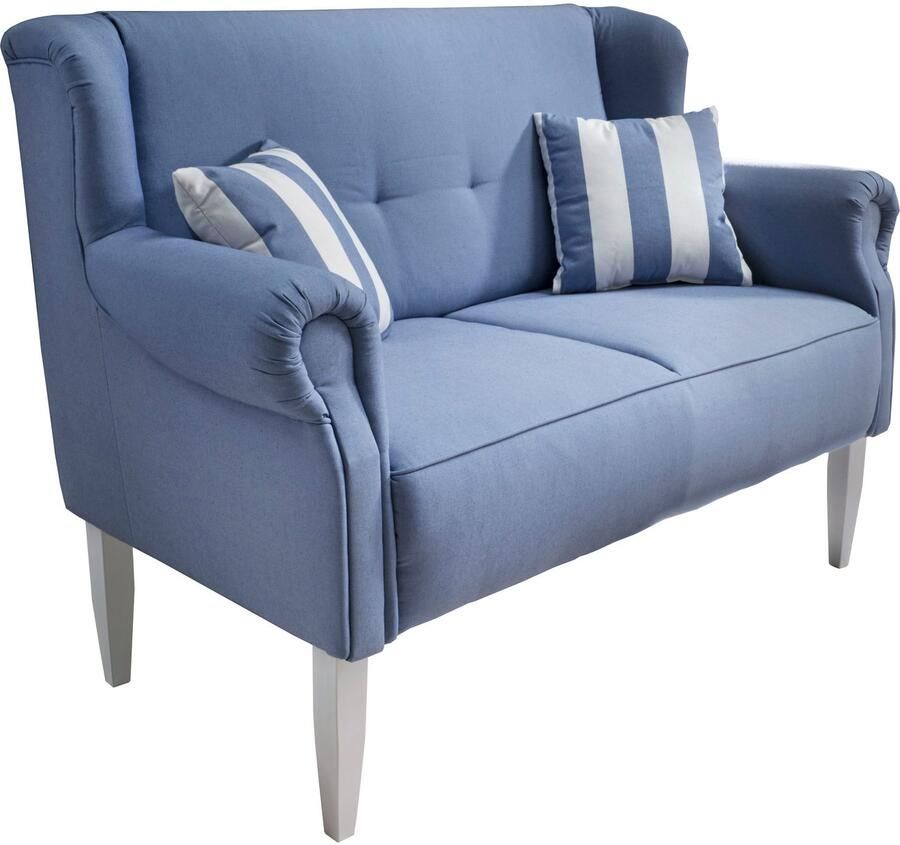 Home affaire Eetbank MORO incl. 2 stuks gestreepte sierkussens verkrijgbaar in verschillende stoffen en kleuren