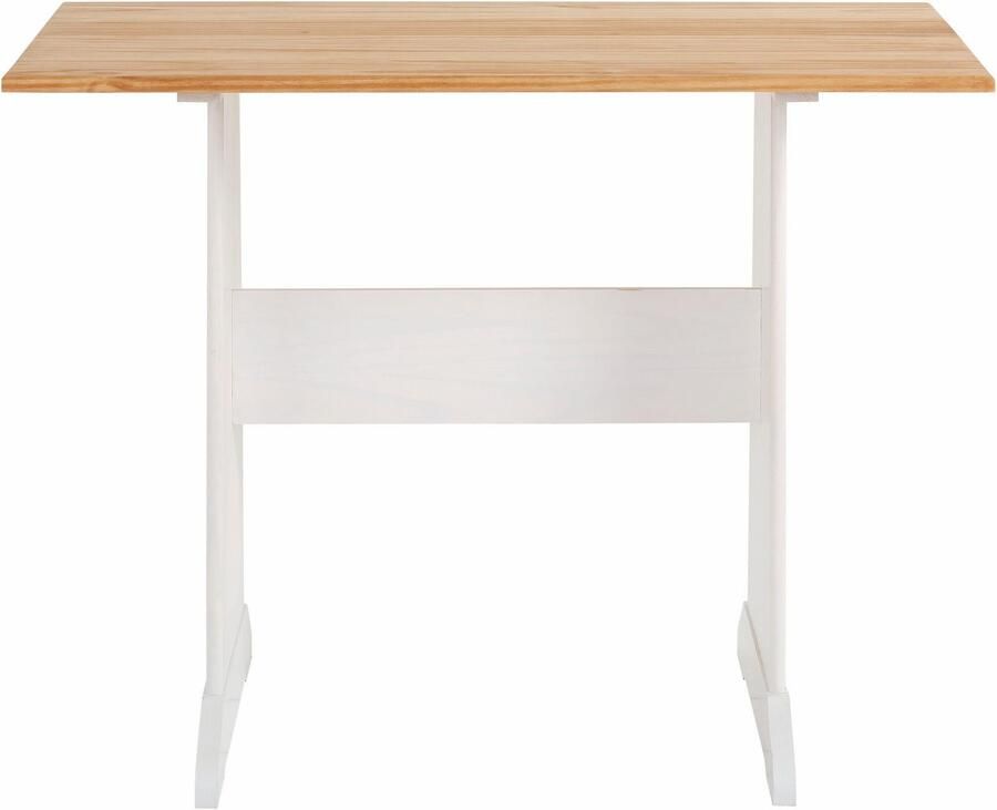 Home affaire Eethoek Sascha met tafel en kist-hoekbank massief hout (2-delig)