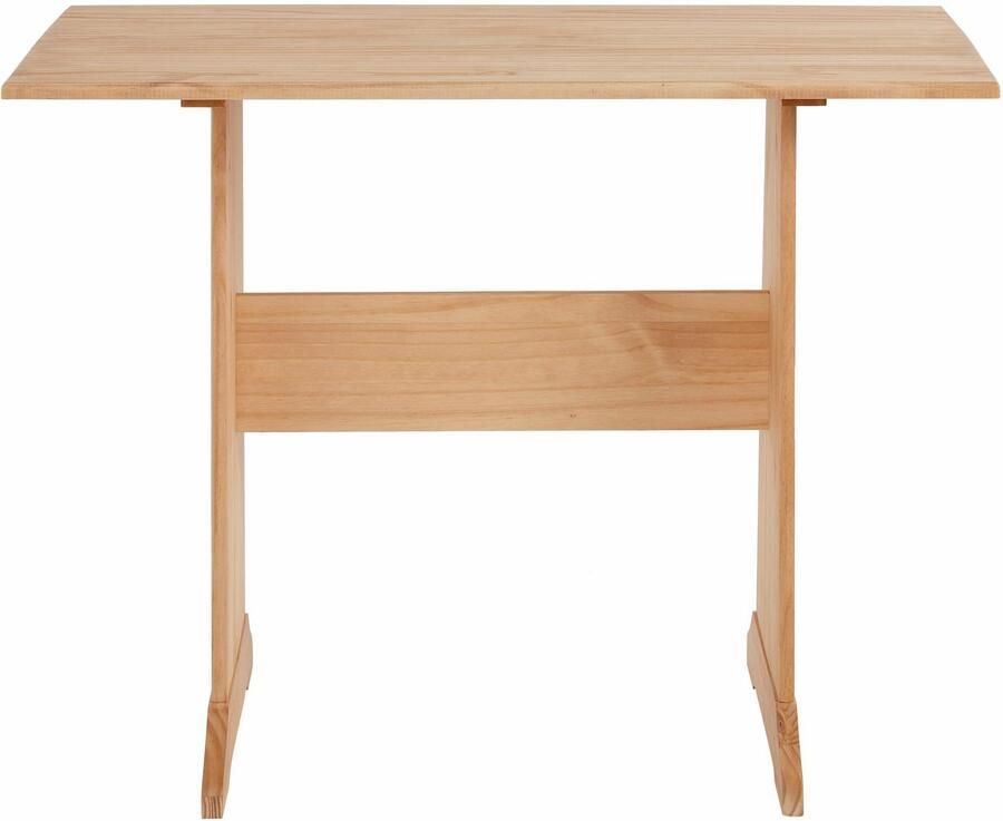 Home affaire Eethoek Sascha met tafel en kist-hoekbank massief hout (2-delig)