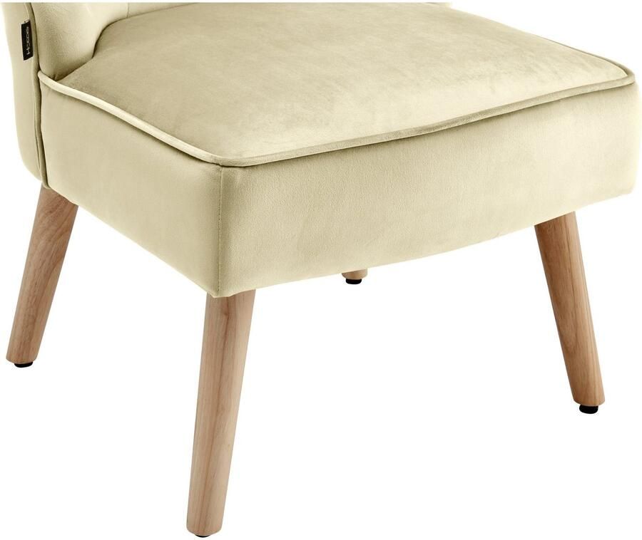 Home affaire Eetkamerstoel Emery set van 2 van mooie zachte fluwelen bekleding zithoogte 42 cm