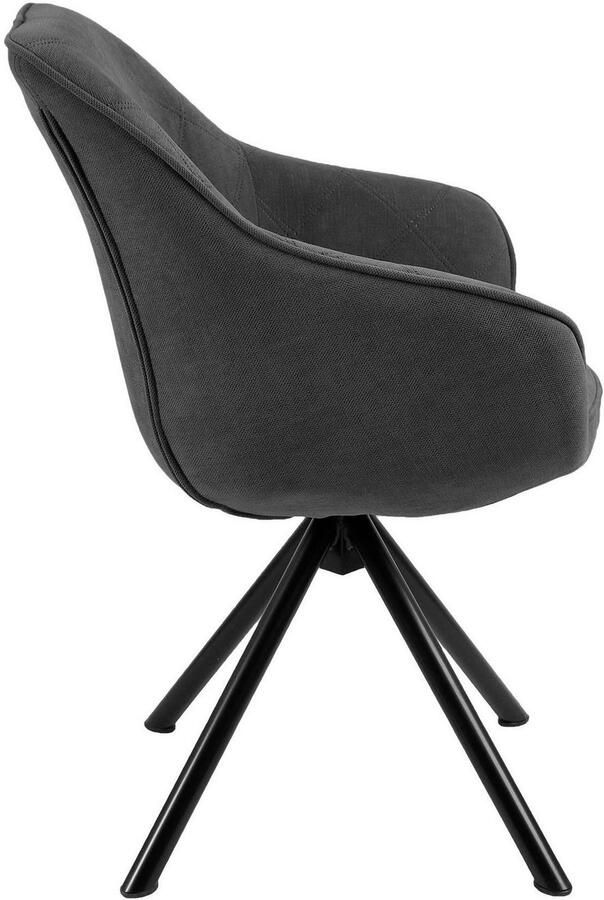 Home affaire Eetkamerstoel Lorena Draaistoel met massief houten frame armleuningstoel