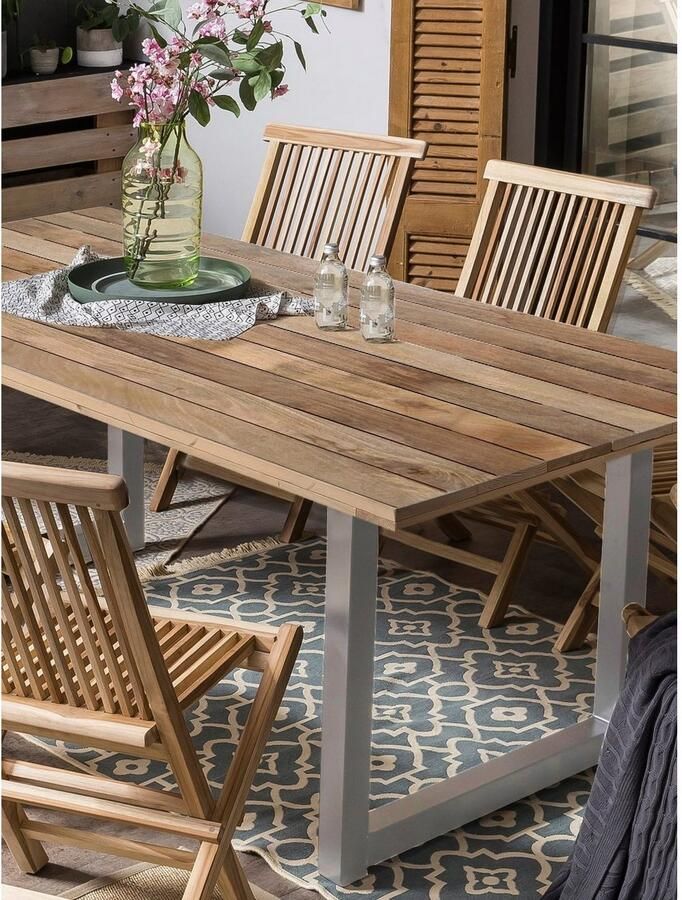 Home affaire Eettafel Aletsch gemaakt van onbehandeld hout gerecycled steigerhout