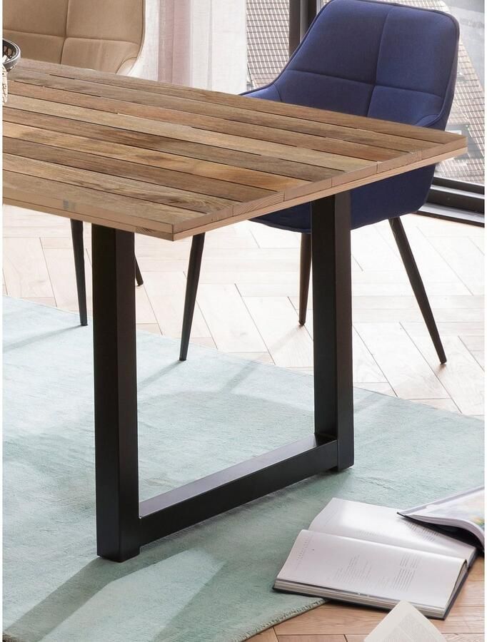 Home affaire Eettafel Aletsch gemaakt van onbehandeld hout gerecycled steigerhout