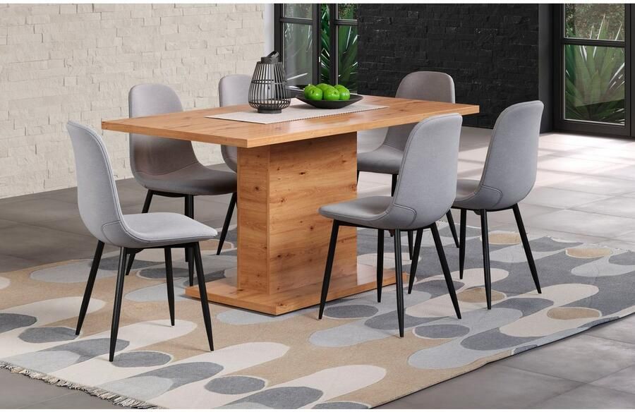 Home affaire Eettafel Ambres Zuil-eettafel (B D H) 160 80 76 cm