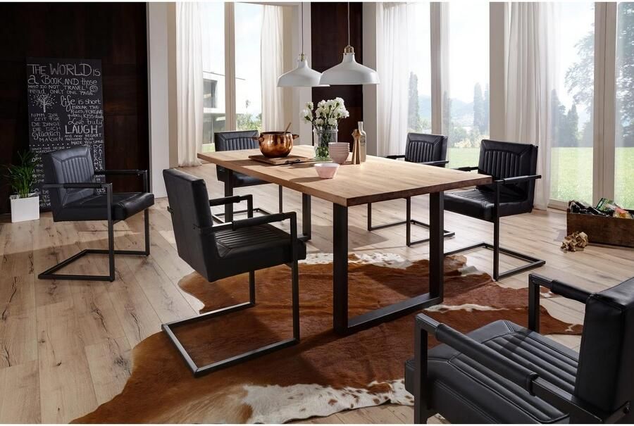 Home affaire Eettafel Brooklyn van massief wildeiken