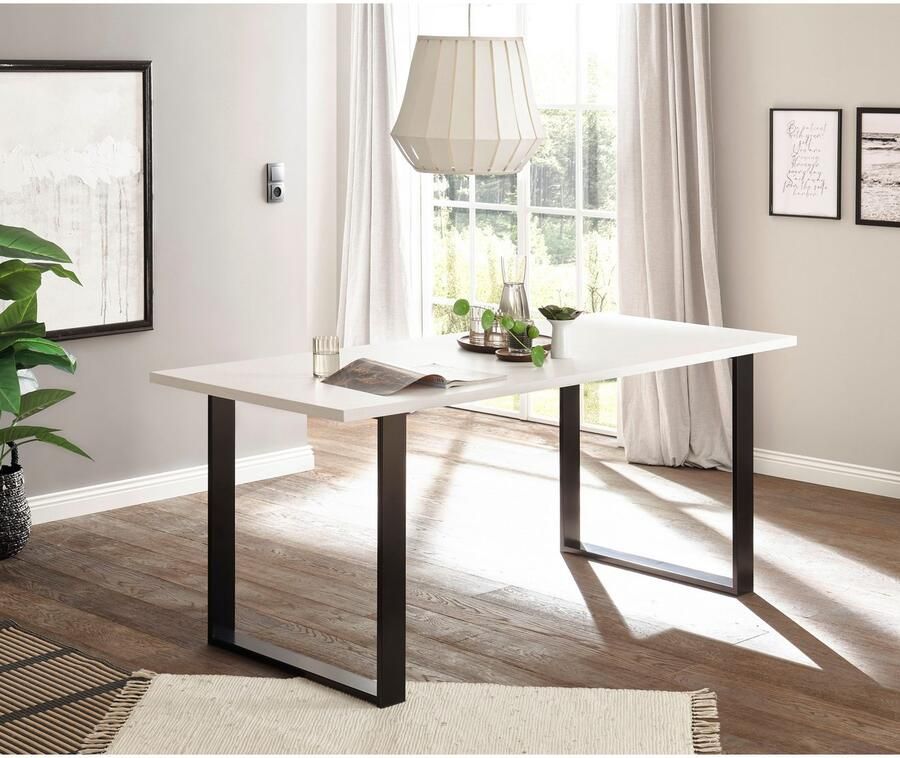 Home affaire Eettafel Sherwood in modern houtdecor breedte 180 cm
