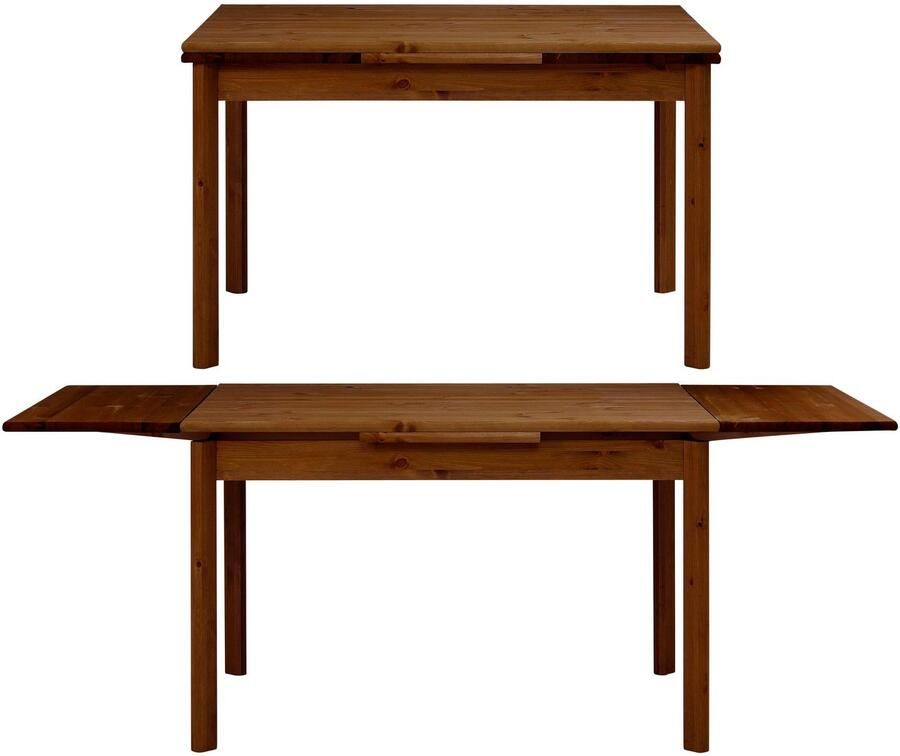 Home affaire Eettafel Tirza van massief grenen fsc gecertificeerd met uittrekfunctie