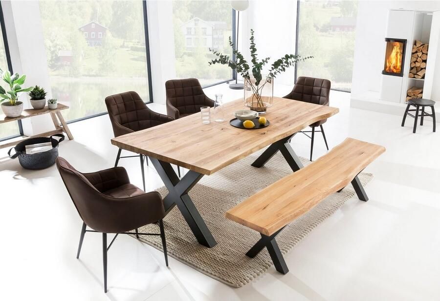 Home affaire Eettafel TRISTAN met boomrand (3 stuks)
