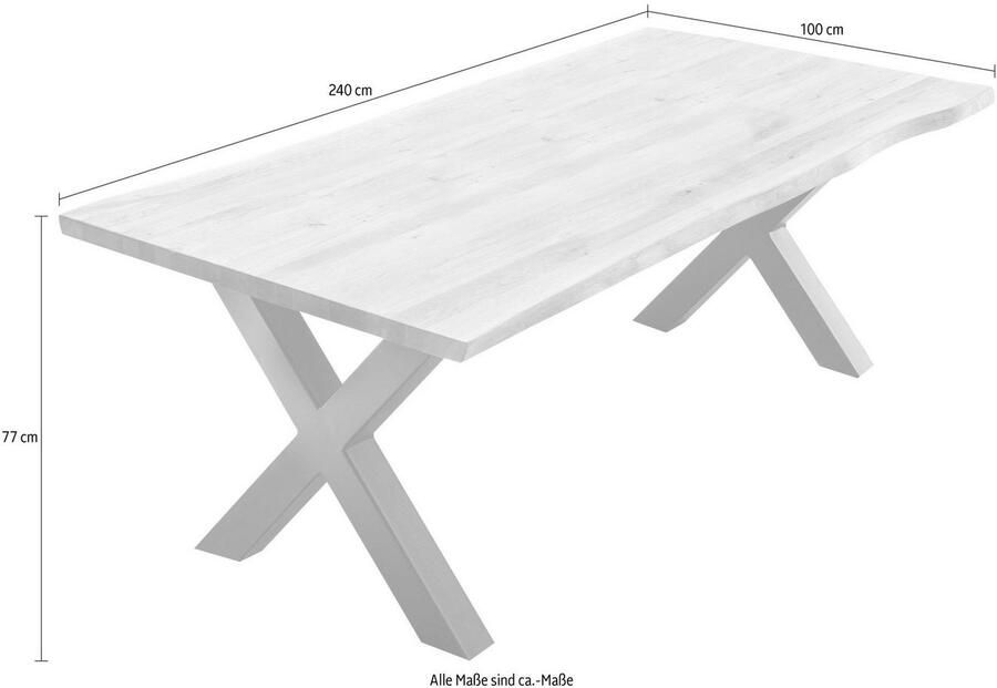 Home affaire Eettafel TRISTAN met boomrand (3 stuks)