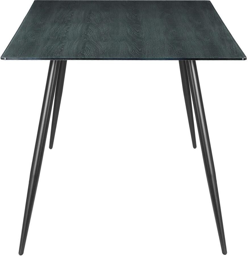 Home affaire Eettafel Turah TOPSELLER! OTTOs keuze met glazen blad in houtlook tijdloos ontwerp onderhoudsvriendelijk