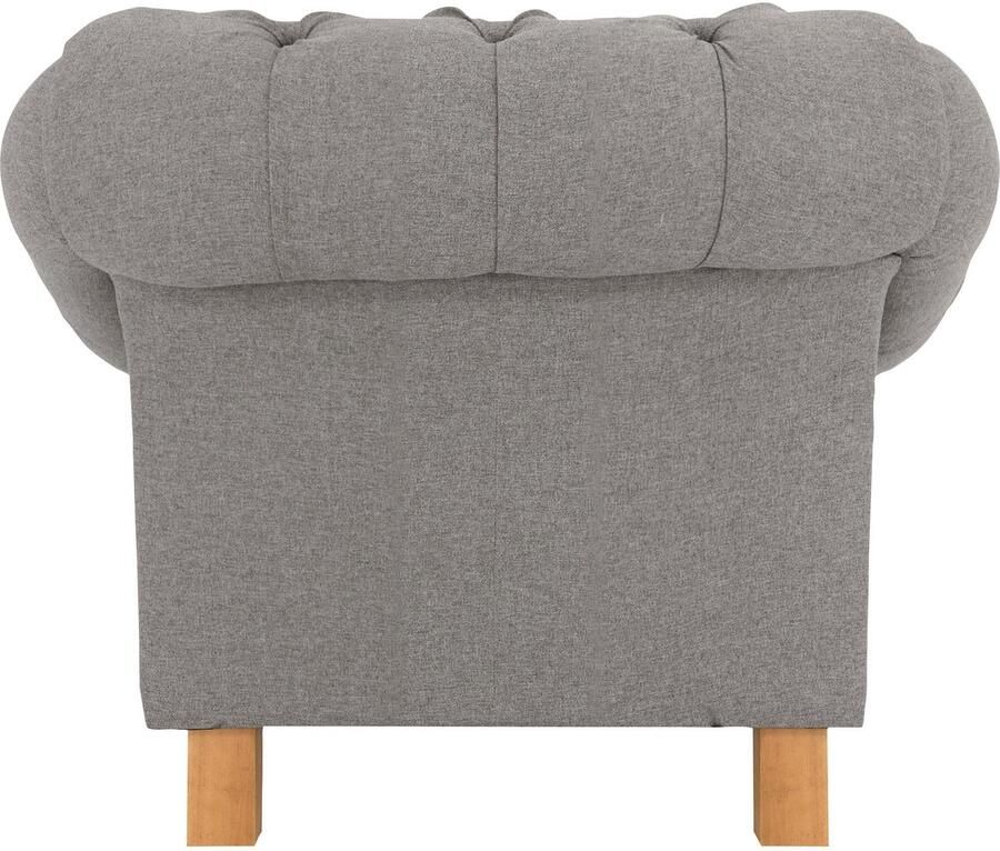 Home affaire Fauteuil Alegra met capitonnage achter opstaande naad en studs in armleuningen