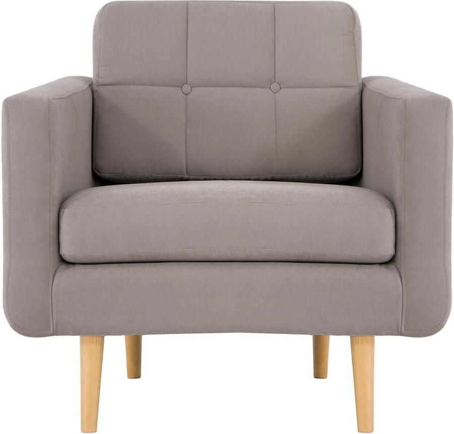 Home affaire Fauteuil Brest met capitonnage en stiksels achter strak design