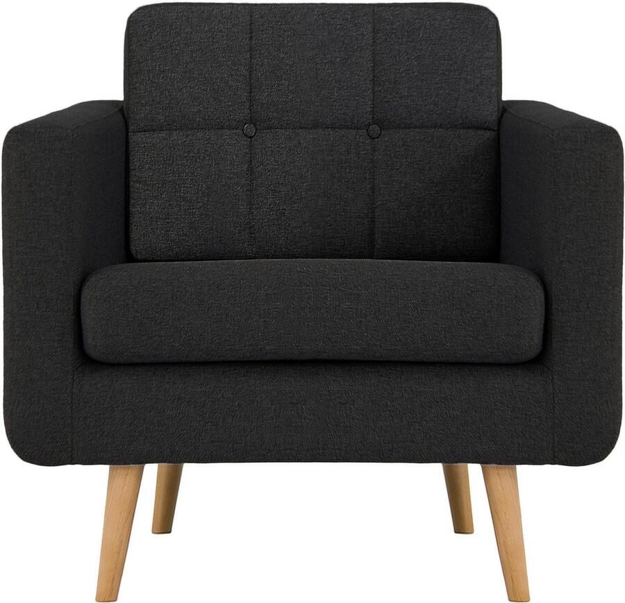 Home affaire Fauteuil Brest met capitonnage en stiksels achter strak design
