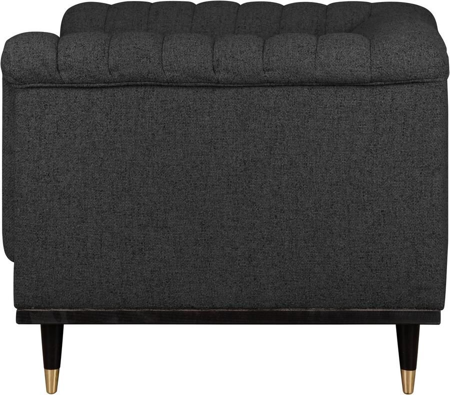 Home affaire Fauteuil Chamby met houten rand onder en stiksels bij de leuning