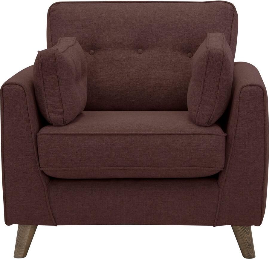 Home affaire Fauteuil Copenhagen fijne opstaande naad capitonnage achter en armkussen