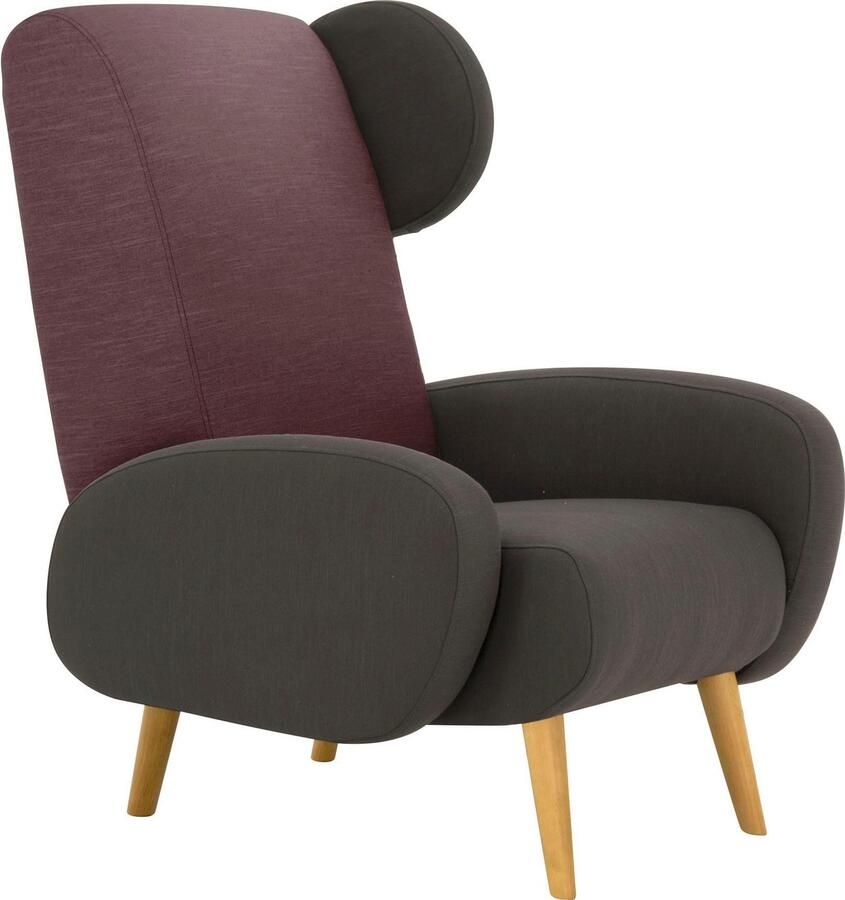 Home affaire Fauteuil Gox oorschelpstoel in buitengewoon stijlvolle look