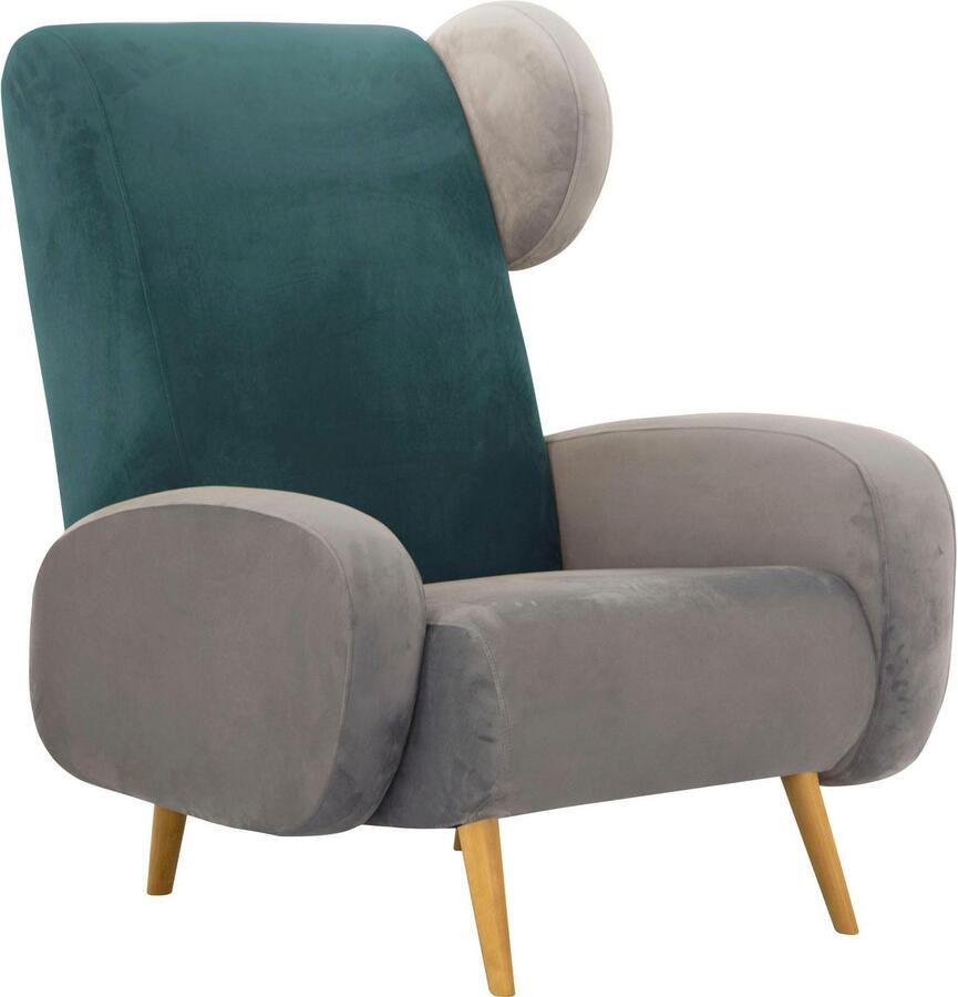Home affaire Fauteuil Gox oorschelpstoel in buitengewoon stijlvolle look