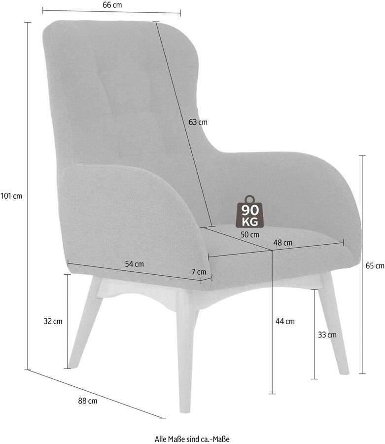 Home affaire Fauteuil Leonarda fijne quilten in de rug