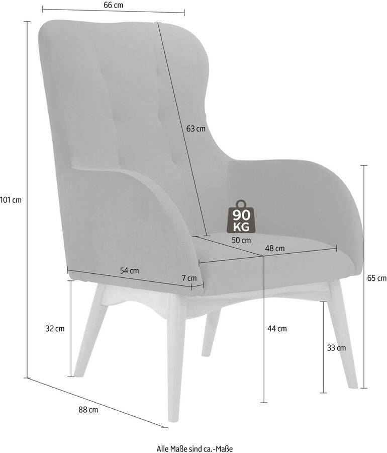 Home affaire Fauteuil Leonarda fijne quilten in de rug