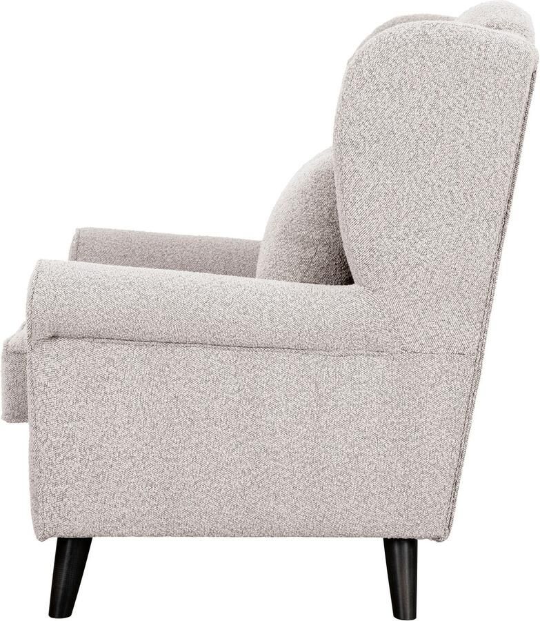 Home affaire Fauteuil Ohrensessel CHISTELLE optioneel met poef met golfondersteuning afmetingen: b d h: 81 87 99 cm