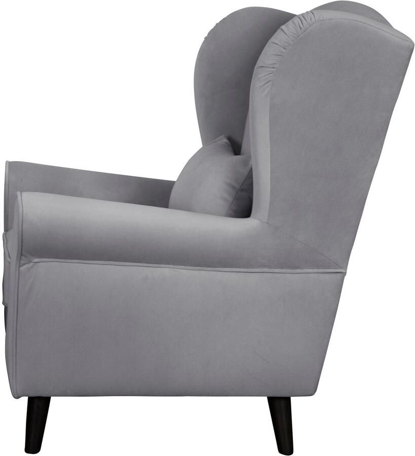 Home affaire Fauteuil Ohrensessel CHISTELLE optioneel met poef met golfondersteuning afmetingen: b d h: 81 87 99 cm