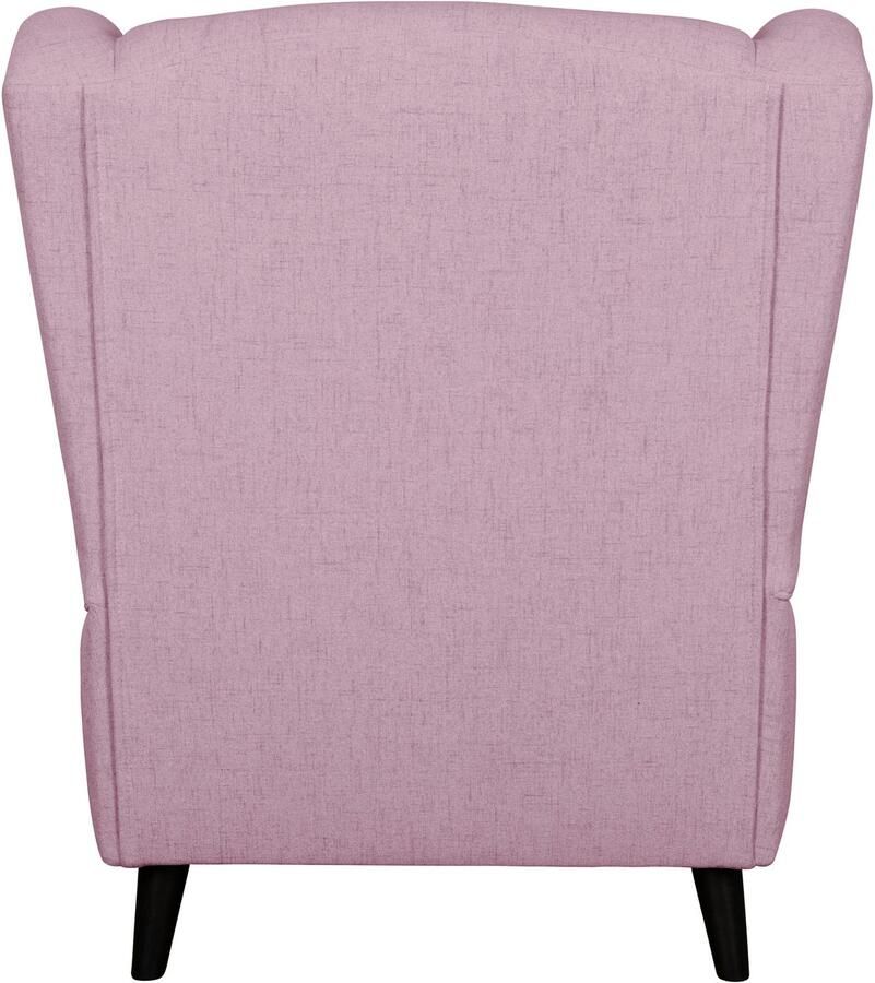 Home affaire Fauteuil Ohrensessel CHISTELLE optioneel met poef met golfondersteuning afmetingen: b d h: 81 87 99 cm