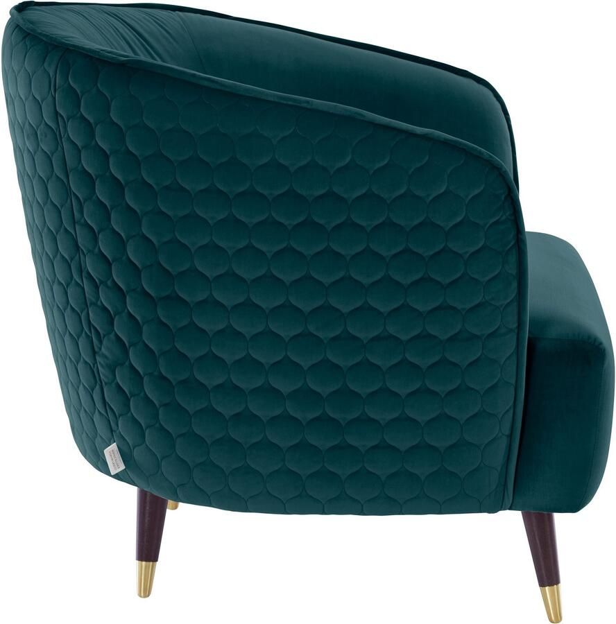 Home affaire Fauteuil Oradea cocktailstoel met elegante stiksels op achterzijde van de rugleuning