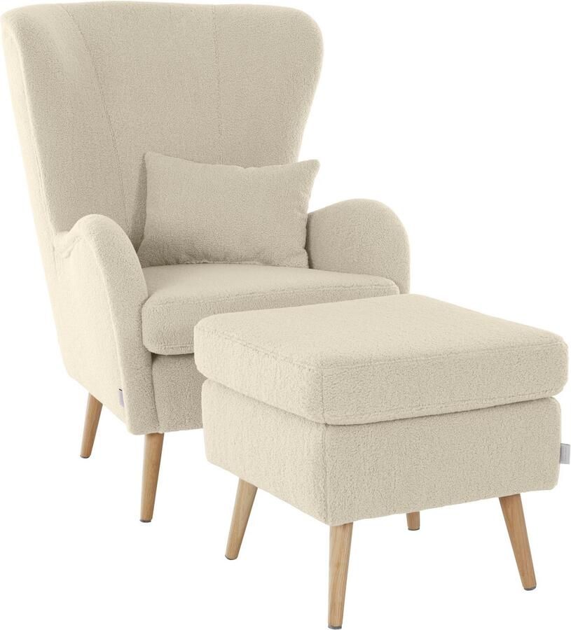 Home affaire Fauteuil Sallito oorfauteuil TV-stoel voor woonkamer ook in velours cord