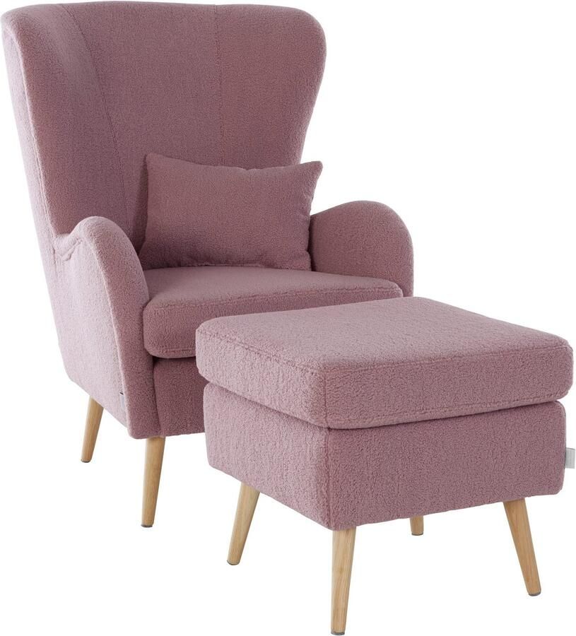 Home affaire Fauteuil Sallito oorfauteuil TV-stoel voor woonkamer ook in velours cord