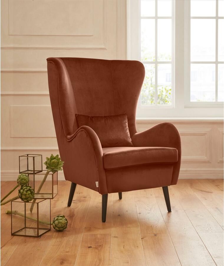 Home affaire Fauteuil Sallito oorfauteuil TV-stoel voor woonkamer ook in velours cord