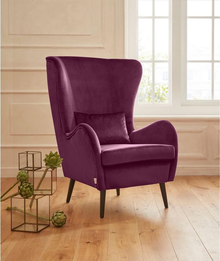 Home affaire Fauteuil Sallito oorfauteuil TV-stoel voor woonkamer ook in velours cord