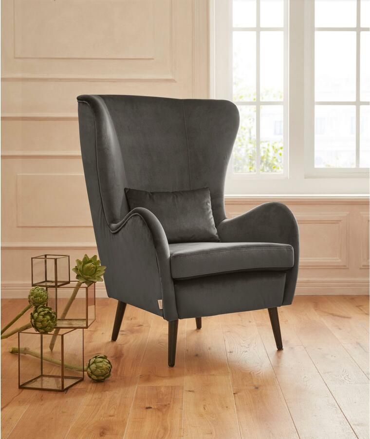 Home affaire Fauteuil Sallito oorfauteuil TV-stoel voor woonkamer ook in velours cord