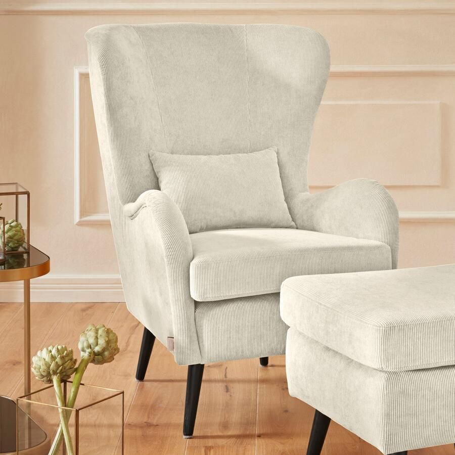 Home affaire Fauteuil Sallito oorfauteuil TV-stoel voor woonkamer ook in velours cord
