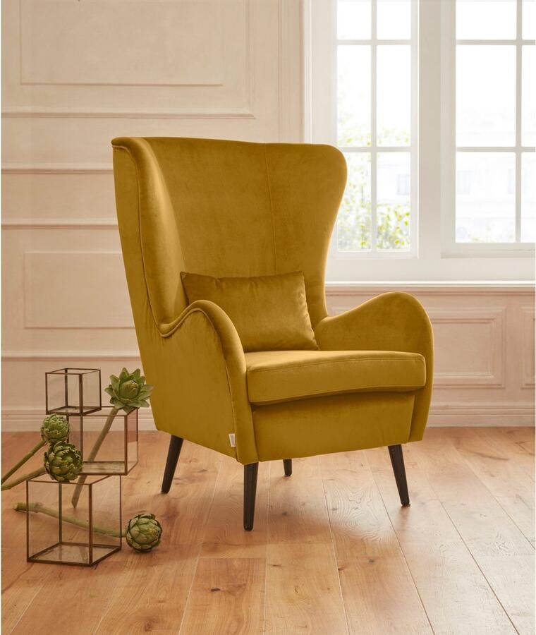 Home affaire Fauteuil Sallito oorfauteuil TV-stoel voor woonkamer ook in velours cord