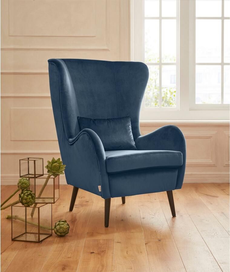 Home affaire Fauteuil Sallito oorfauteuil TV-stoel voor woonkamer ook in velours cord