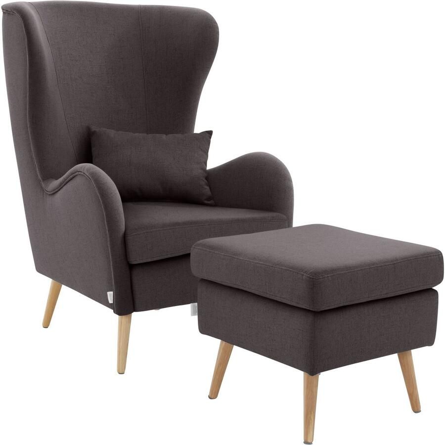 Home affaire Fauteuil Sallito oorfauteuil TV-stoel voor woonkamer ook in velours cord