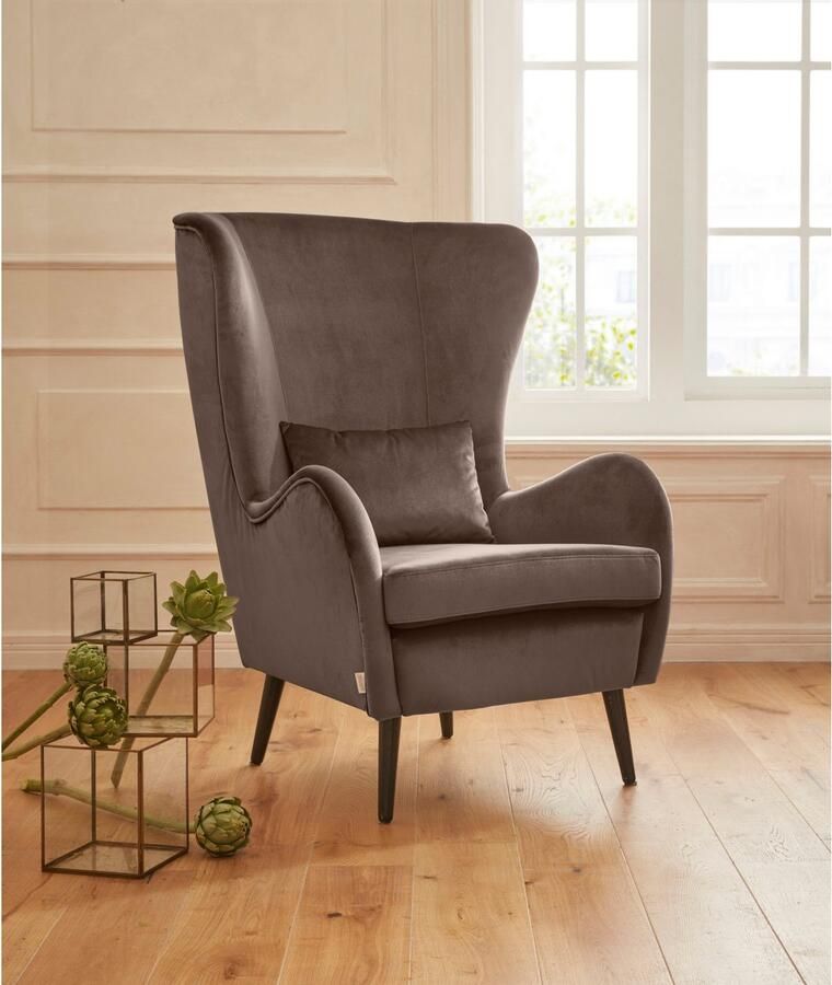 Home affaire Fauteuil Sallito oorfauteuil TV-stoel voor woonkamer ook in velours cord