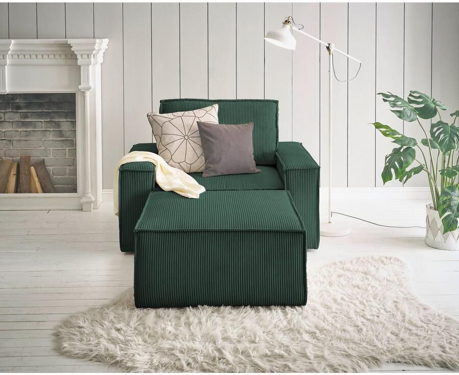 Home affaire Fauteuil Sherwood Loveseat en hocker als set passend bij de bekleding-serie SHERWOOD