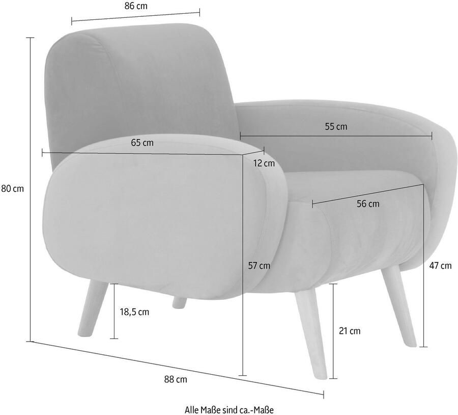Home affaire Fauteuil Tox in buitengewoon stijlvolle look