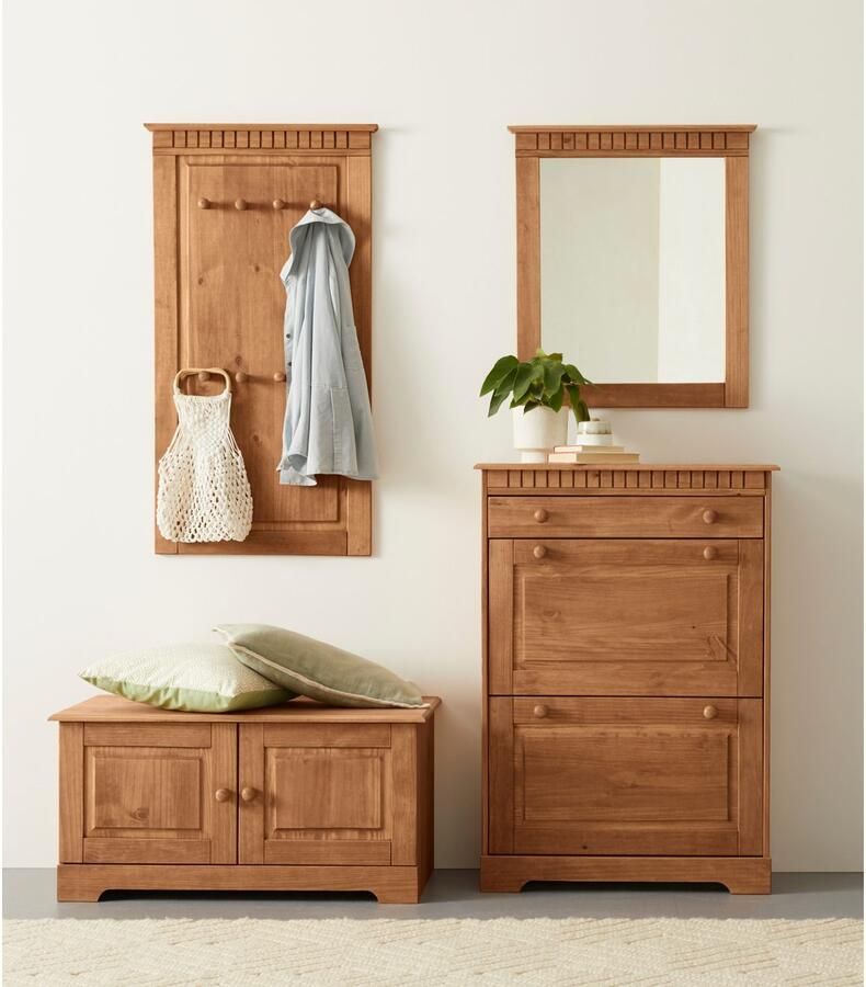 Home affaire Schoenenkast Lisa met 1 lade en 2 kleppen hoogte 105 cm breedte 75 cm