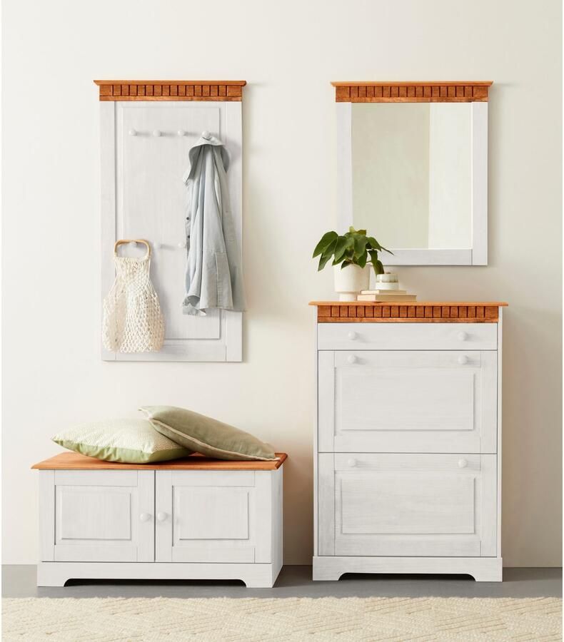 Home affaire Schoenenkast Lisa met 1 lade en 2 kleppen hoogte 105 cm breedte 75 cm