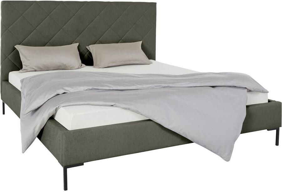 Home affaire Gestoffeerd bed CHARLOTT Modern bekleed bed met of zonder lattenbodem