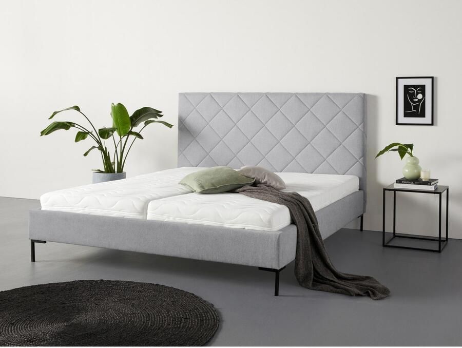 Home affaire Gestoffeerd bed CHARLOTT Modern bekleed bed met of zonder lattenbodem