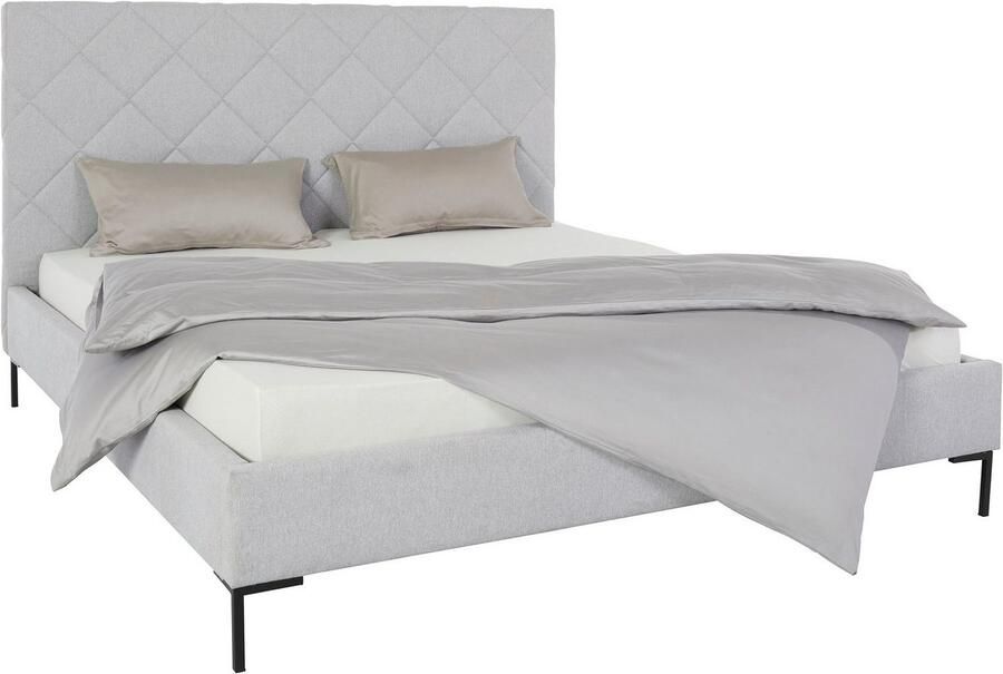 Home affaire Gestoffeerd bed CHARLOTT Modern bekleed bed met of zonder lattenbodem