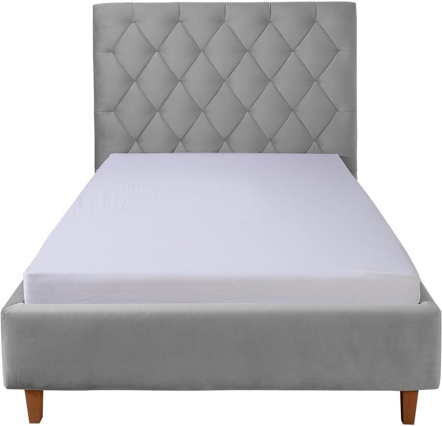 Home affaire Gestoffeerd bed Sunley 140 Kruisstiksel hoofdbordhoogte 142 cm zonder of met matras lattenbodem