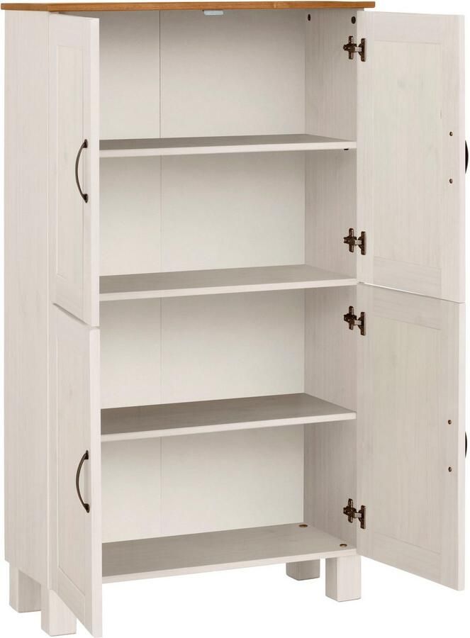 Home affaire Halfhoge kast Rodby Massief FSC -gecertificeerd hout breedte 75 cm hoogte 130 cm