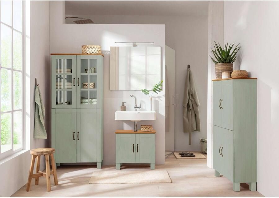 Home affaire Hoge kast Rodby Massief FSC -gecertificeerd hout breedte 75 cm hoogte 170 cm