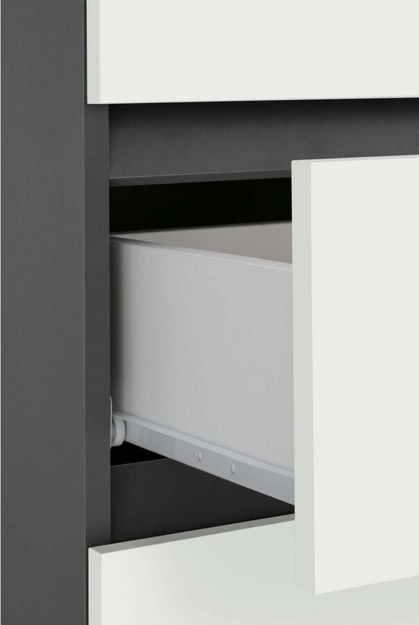 Home affaire Halfhoge kast Wisla met 4 deuren & 1 lade breedte 76 cm hoogte 130 cm