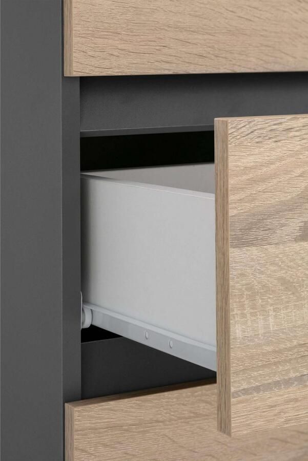 Home affaire Halfhoge kast Wisla met 4 deuren & 1 lade breedte 76 cm hoogte 130 cm