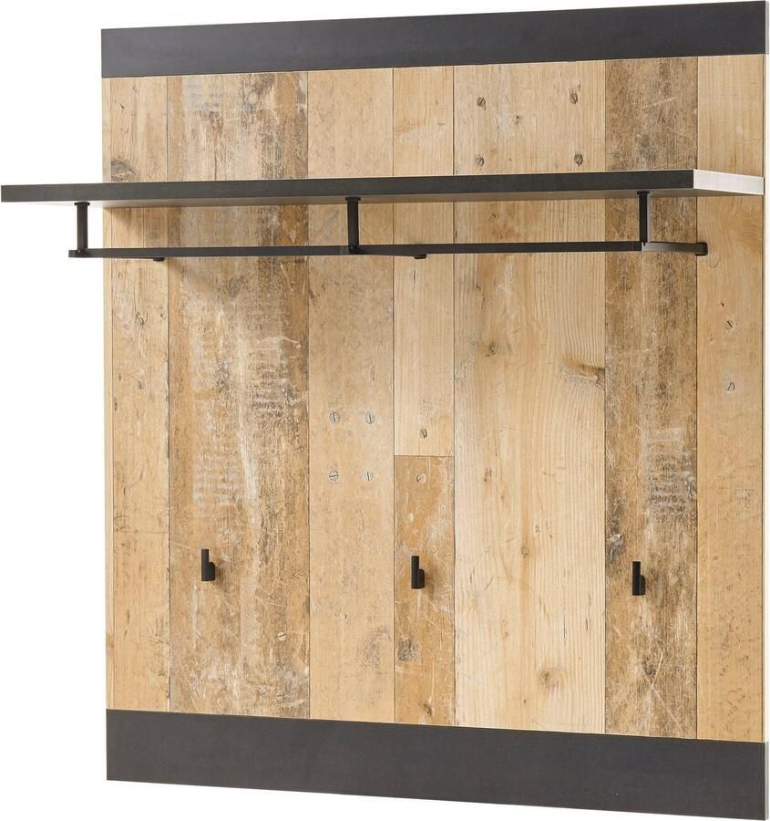 Home affaire Halmeubelset Sherwood met schuurdeurbeslag apothekersgrepen van metaal breedte ca. 164 cm (3 stuks)